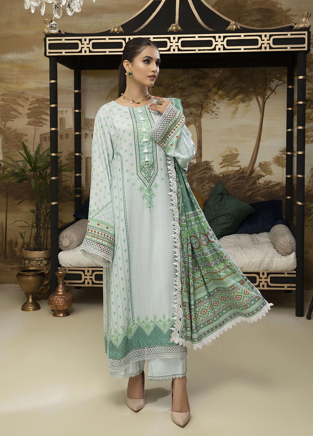Ittehad Textiles Printed Linen Suits Unstitched 3 Piece IT21FW FRAIL - Winter Collection