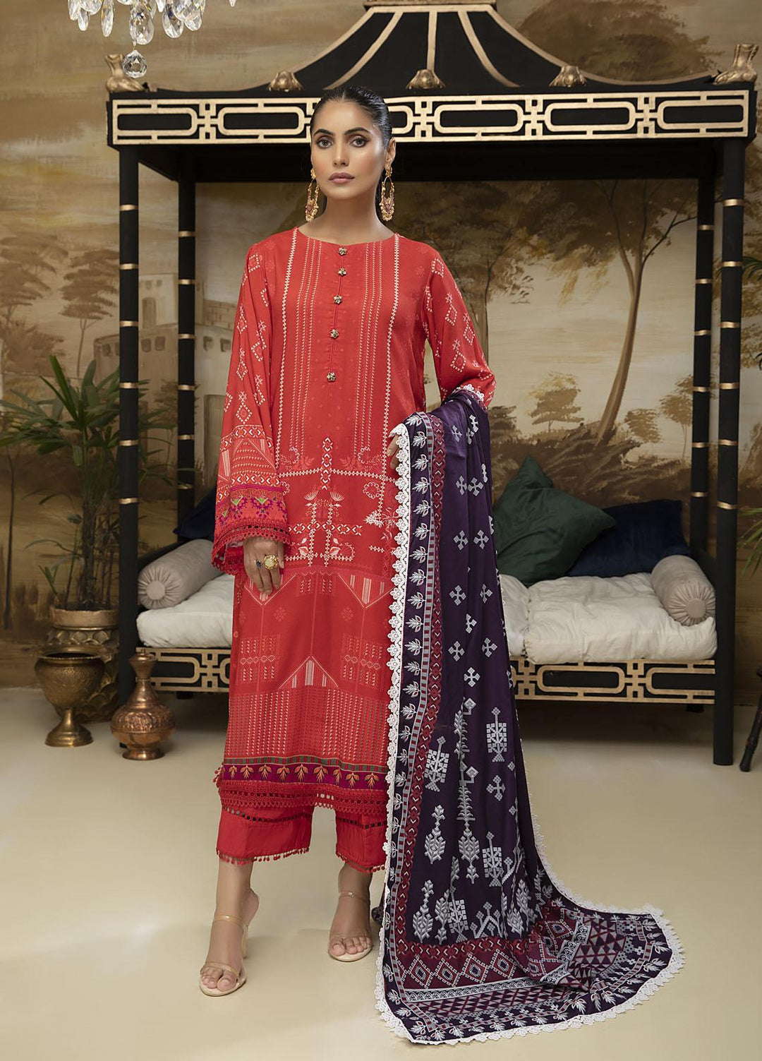 Ittehad Textiles Printed Linen Suits Unstitched 3 Piece IT21FW VIRGULE - Winter Collection