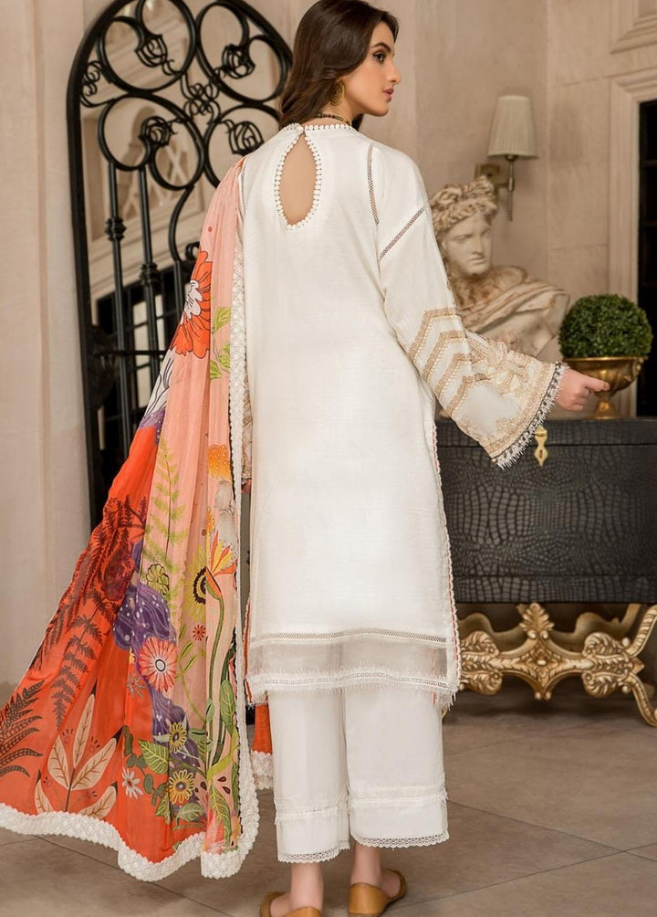 Ittehad Textiles Embroidered Lawn Suits Unstitched 3 Piece ITD22-PS2 LF-EP2-2217 Off White - Summer Collection