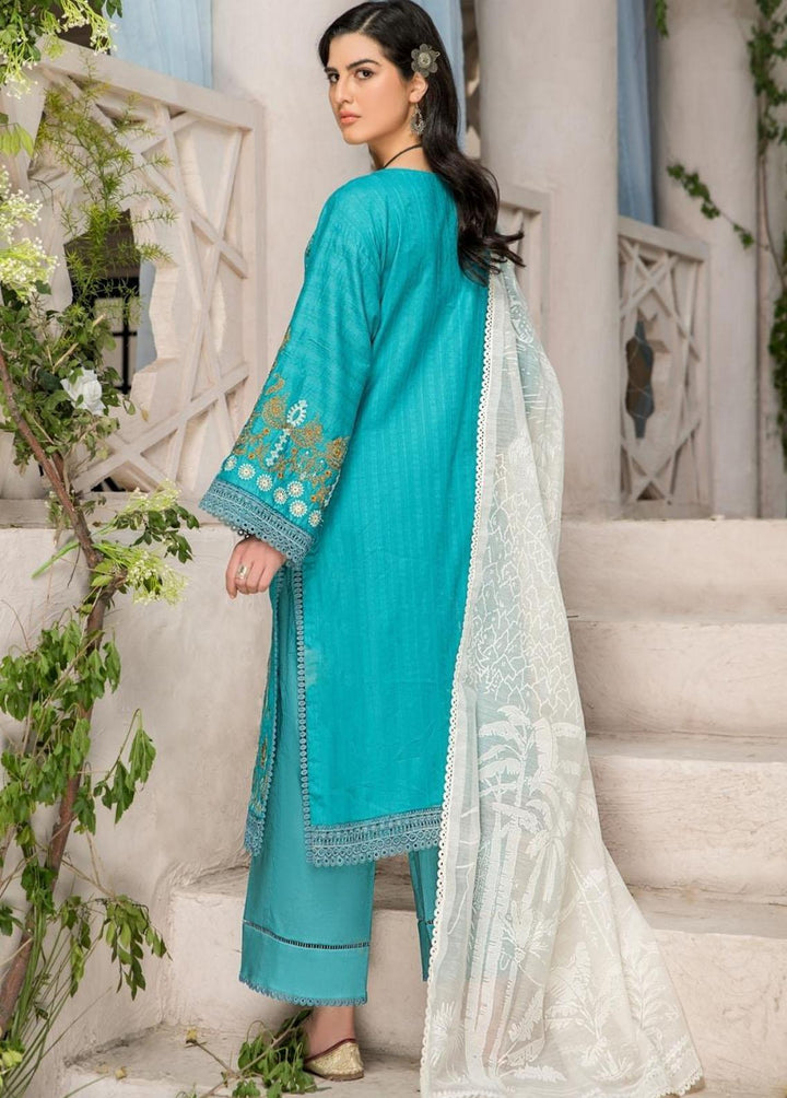 Ittehad Textiles Embroidered Lawn Suits Unstitched 3 Piece ITD22-PS2 LF-EP2-2219 Ferozi - Summer Collection