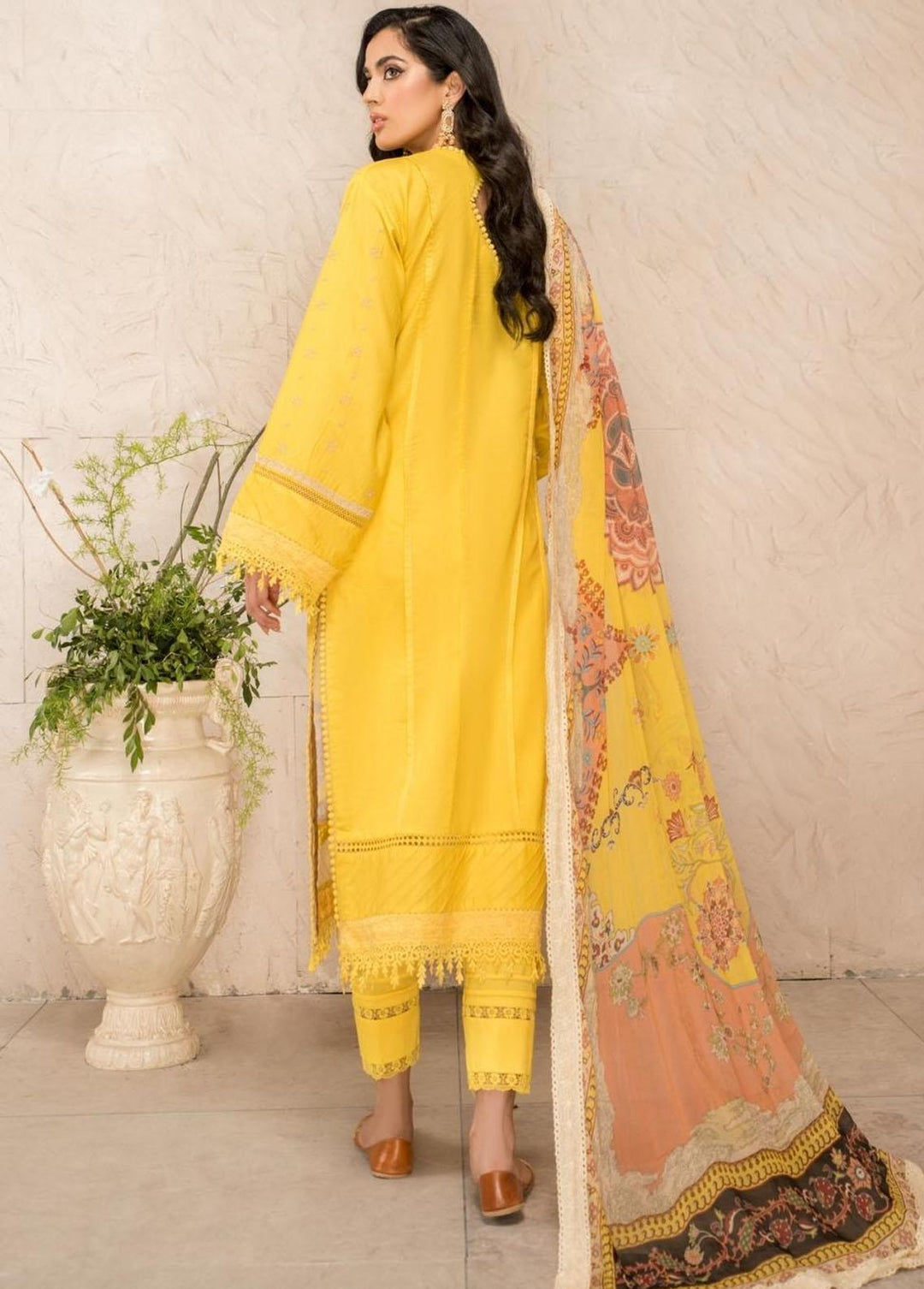 Ittehad Textiles Embroidered Lawn Suits Unstitched 3 Piece ITD22-PS2 LF-EP2-2223 Yellow - Summer Collection