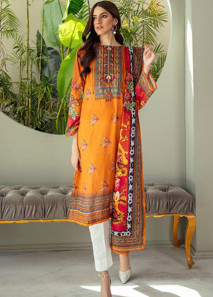 Ittehad Textiles Printed Lawn Suits Unstitched 3 Piece IT21C-2 DCL-FARAJA - Spring/Summer Collection