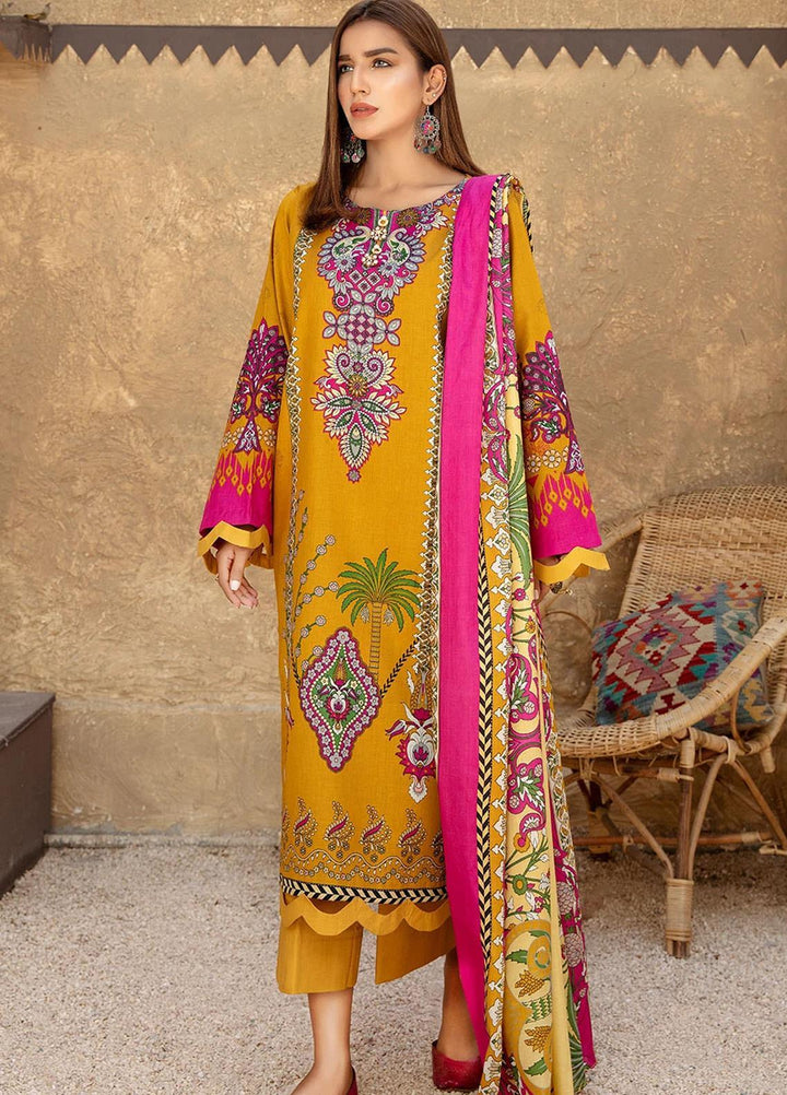 Ittehad Textiles Printed Lawn Suits Unstitched 3 Piece IT21SPS SGP-AMARILLA - Spring/Summer Collection