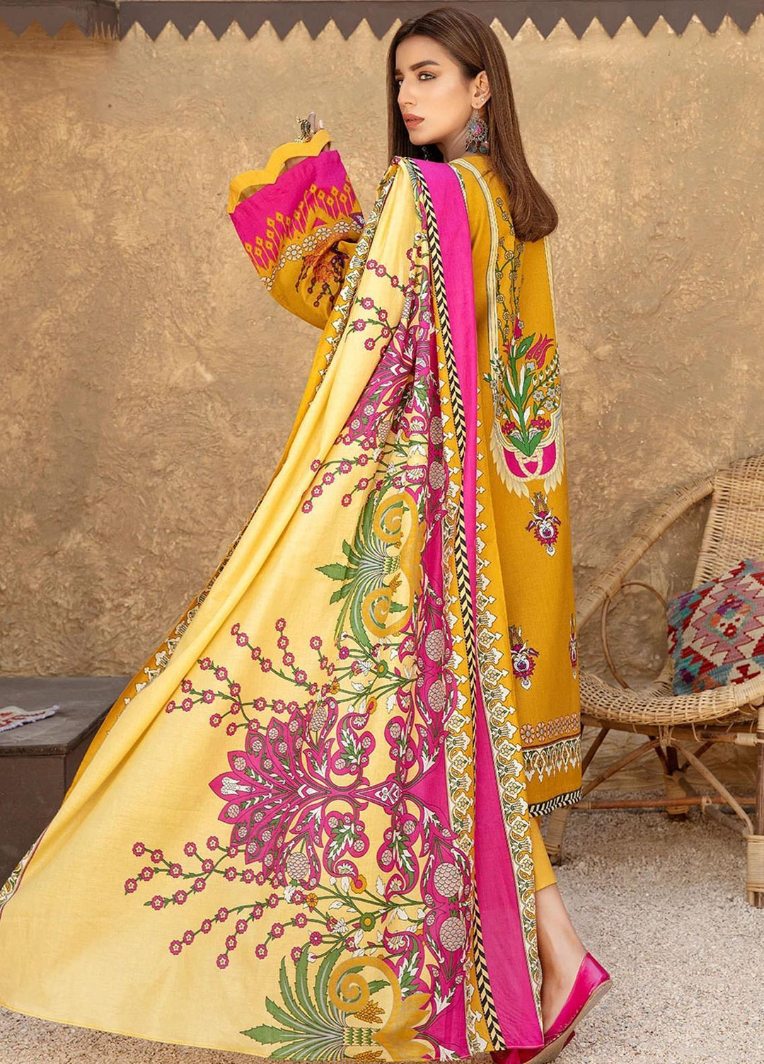 Ittehad Textiles Printed Lawn Suits Unstitched 3 Piece IT21SPS SGP-AMARILLA - Spring/Summer Collection