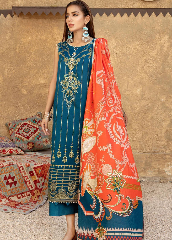 Ittehad Textiles Printed Lawn Suits Unstitched 3 Piece IT21SPS SGP-BISA - Spring/Summer Collection