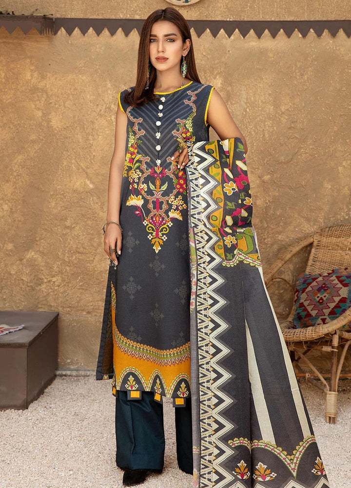 Ittehad Textiles Printed Lawn Suits Unstitched 3 Piece IT21SPS SGP-GRISACEA - Spring/Summer Collection