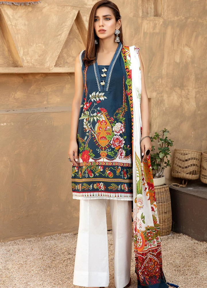 Ittehad Textiles Printed Lawn Suits Unstitched 3 Piece IT21SPS SGP-NIESHA - Spring/Summer Collection