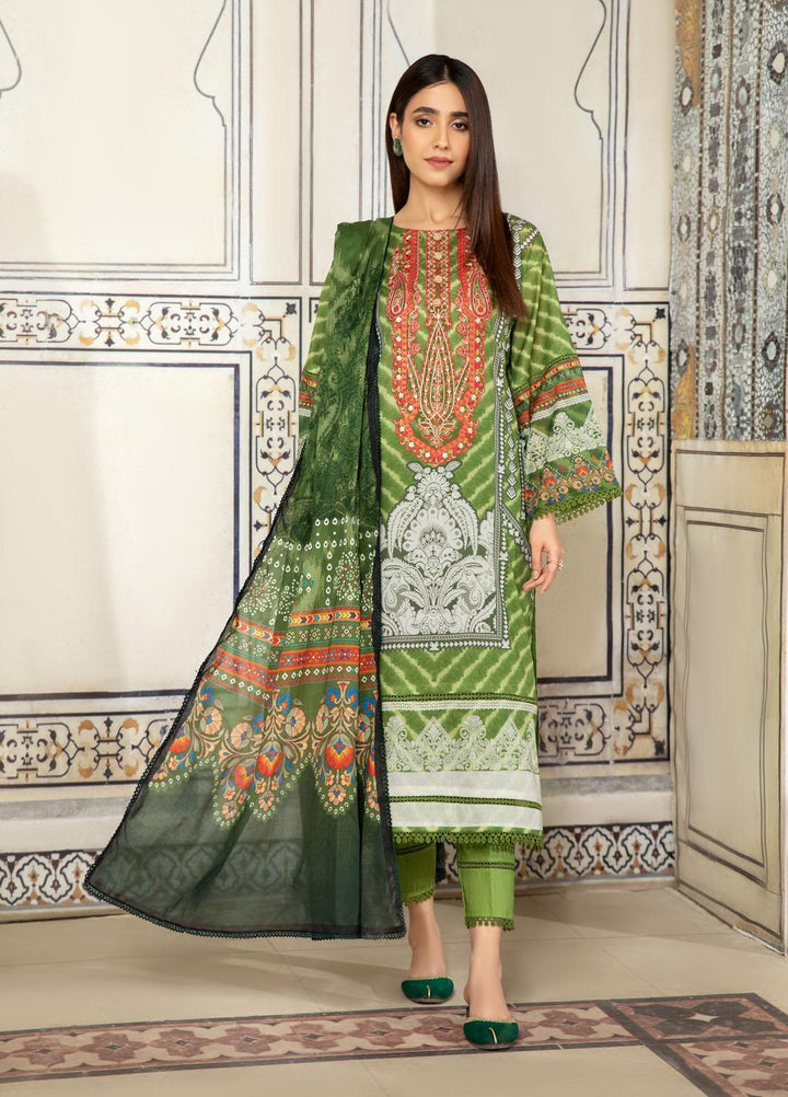 Ittehad Textiles Embroidered Lawn Suits Unstitched 3 Piece IT22SL-2 LF-EB2-2211 - Summer Collection