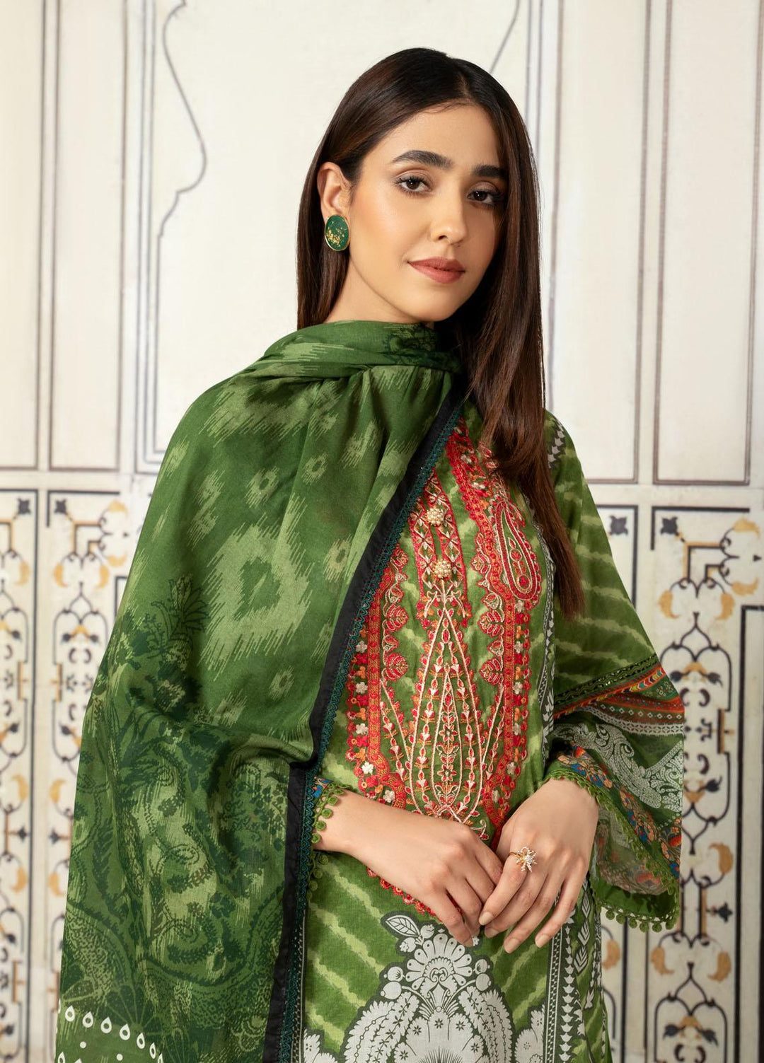 Ittehad Textiles Embroidered Lawn Suits Unstitched 3 Piece IT22SL-2 LF-EB2-2211 - Summer Collection