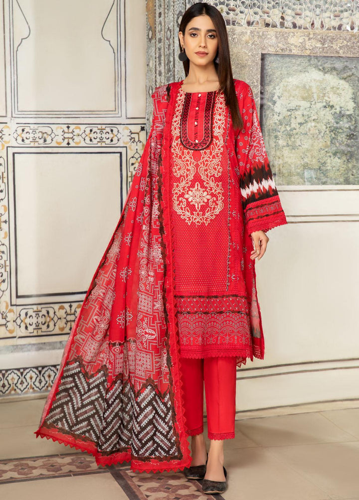 Ittehad Textiles Embroidered Lawn Suits Unstitched 3 Piece IT22SL-2 LF-EB2-2212 - Summer Collection