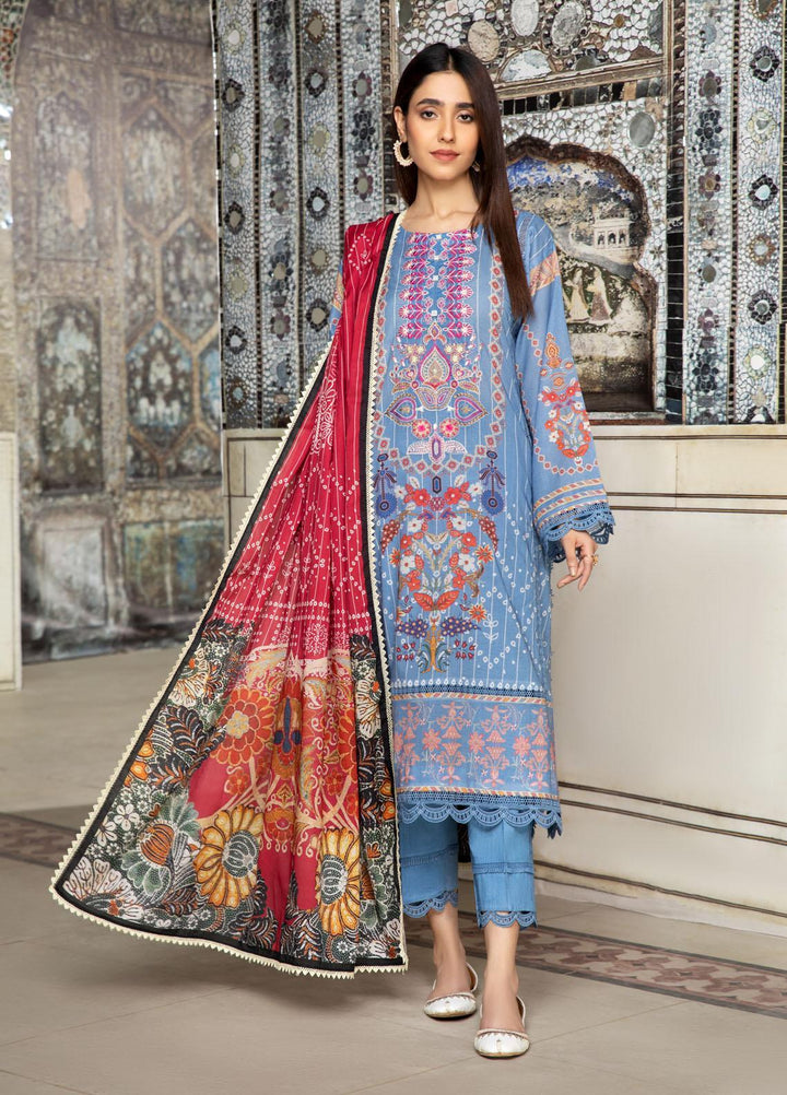 Ittehad Textiles Embroidered Lawn Suits Unstitched 3 Piece IT22SL-2 LF-EB2-2215 - Summer Collection