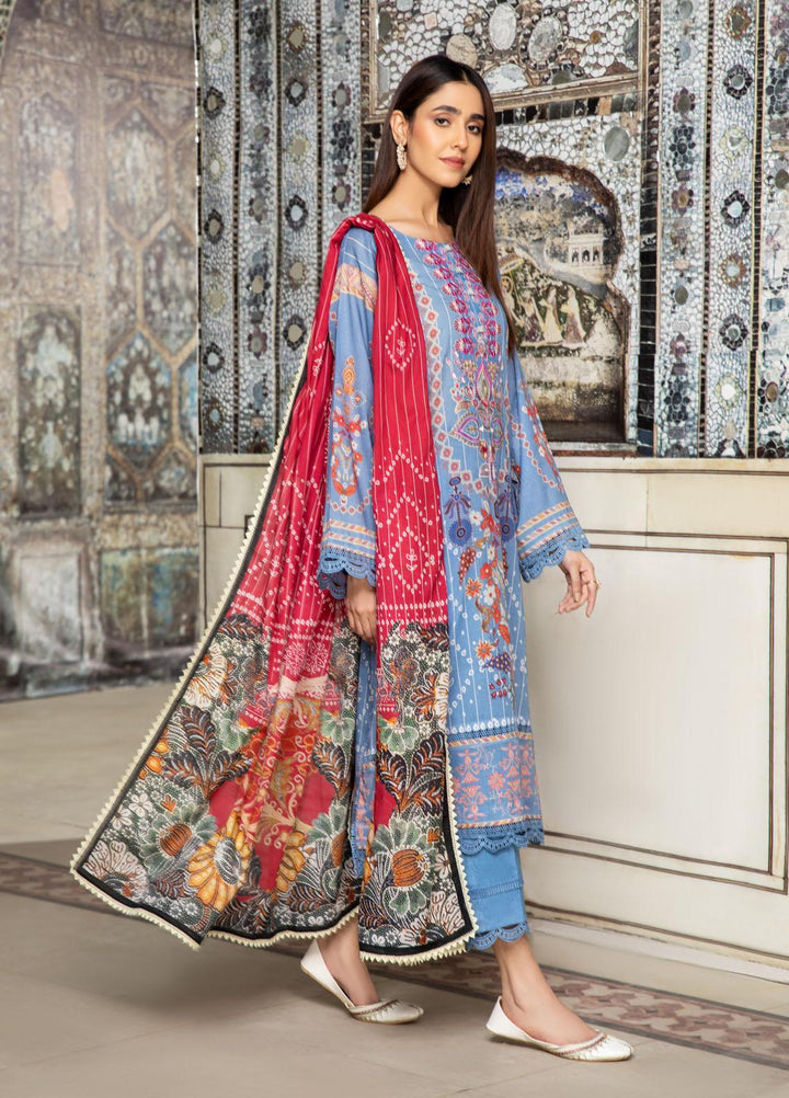 Ittehad Textiles Embroidered Lawn Suits Unstitched 3 Piece IT22SL-2 LF-EB2-2215 - Summer Collection