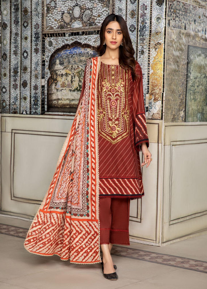 Ittehad Textiles Embroidered Lawn Suits Unstitched 3 Piece IT22SL-2 LF-EB2-2216 - Summer Collection