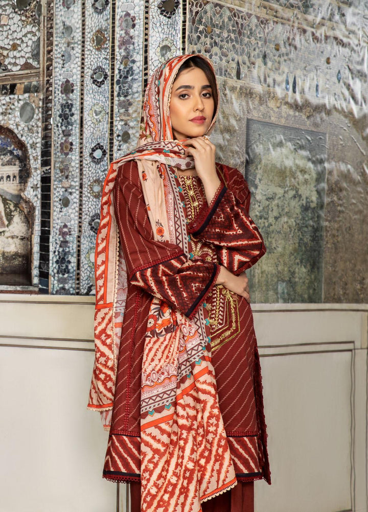 Ittehad Textiles Embroidered Lawn Suits Unstitched 3 Piece IT22SL-2 LF-EB2-2216 - Summer Collection