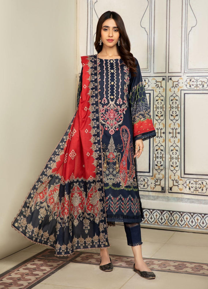 Ittehad Textiles Embroidered Lawn Suits Unstitched 3 Piece IT22SL-2 LF-EB2-2218 - Summer Collection