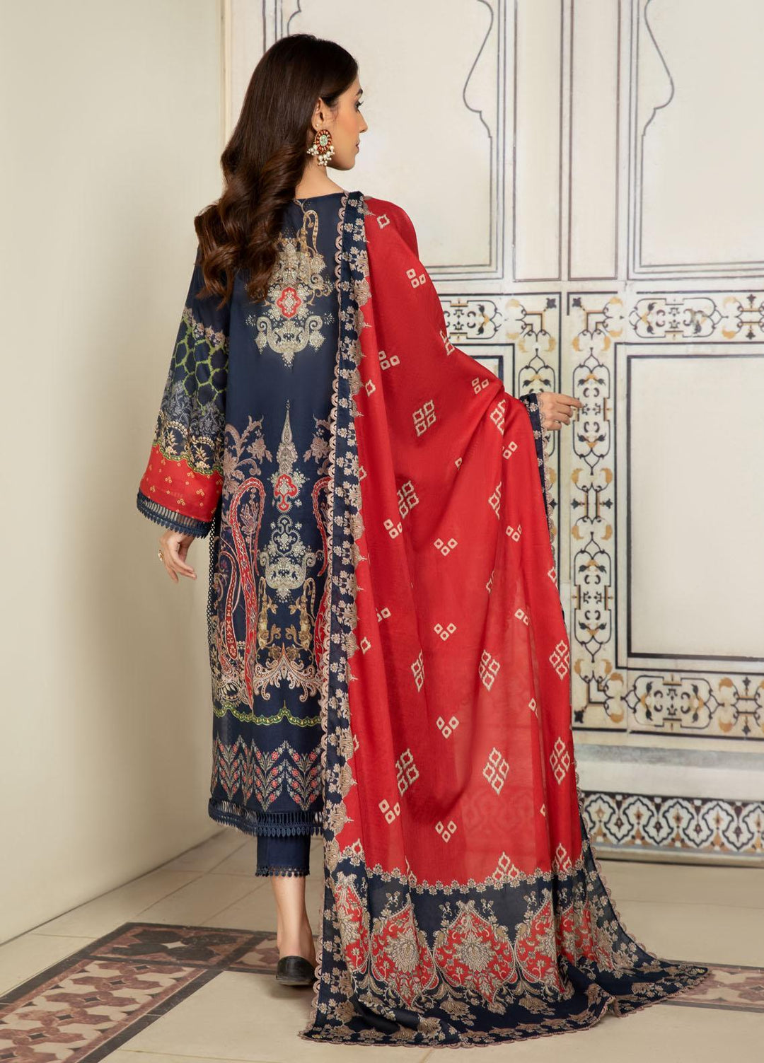 Ittehad Textiles Embroidered Lawn Suits Unstitched 3 Piece IT22SL-2 LF-EB2-2218 - Summer Collection