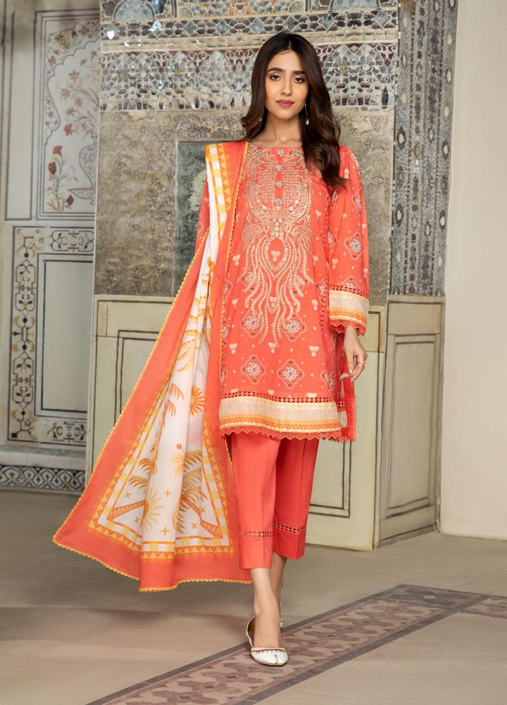 Ittehad Textiles Embroidered Lawn Suits Unstitched 3 Piece IT22SL-2 LF-EB2-2220 - Summer Collection
