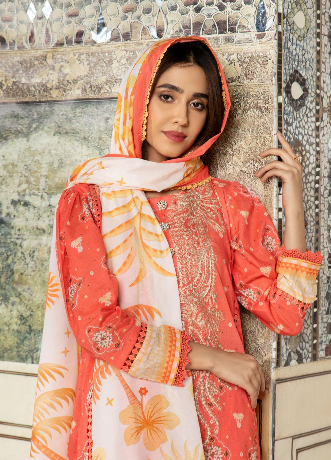 Ittehad Textiles Embroidered Lawn Suits Unstitched 3 Piece IT22SL-2 LF-EB2-2220 - Summer Collection