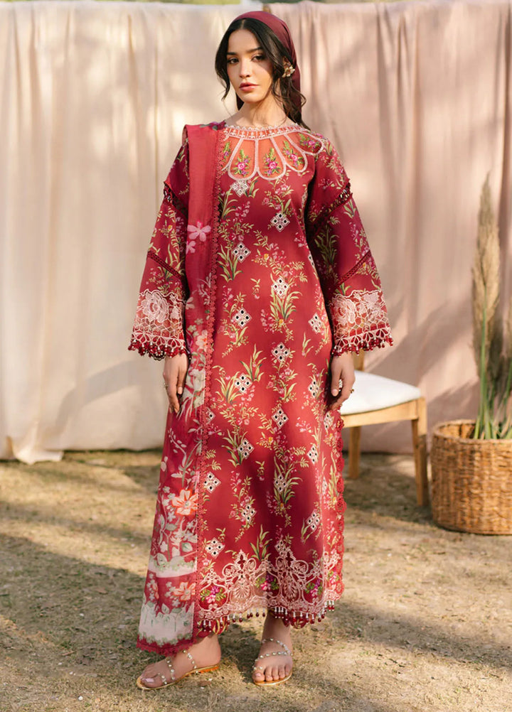 Ivy Bloom by Parishay Embroidered Lawn Suit Unstitched 3 Piece PR25IB IVY-02 - Summer Collection