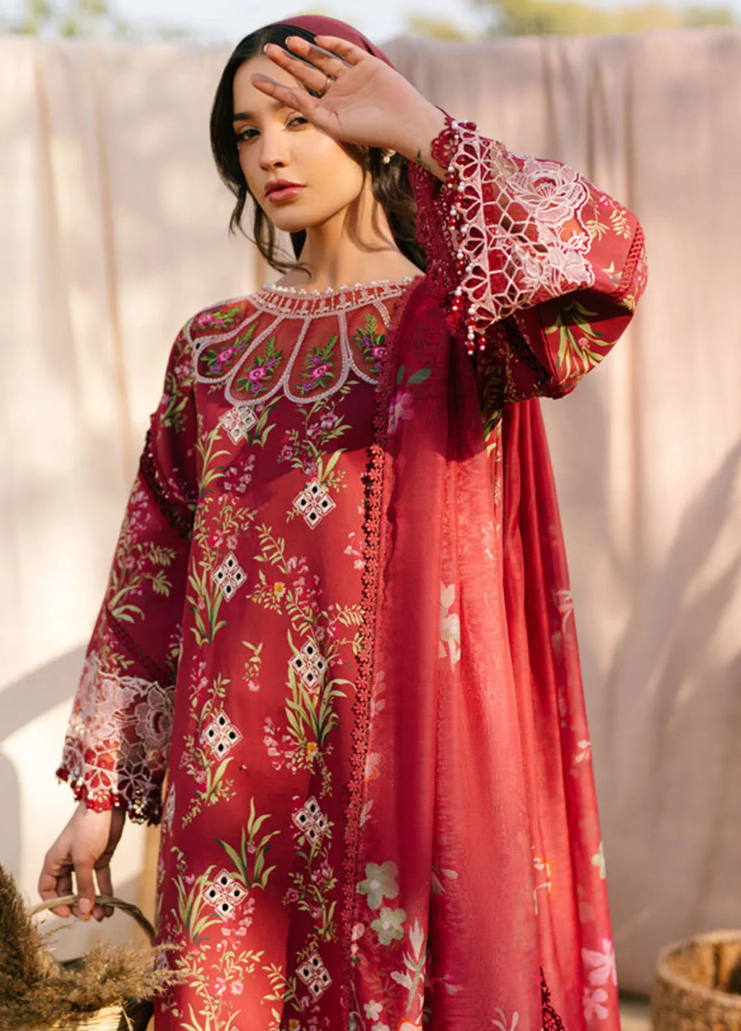 Ivy Bloom by Parishay Embroidered Lawn Suit Unstitched 3 Piece PR25IB IVY-02 - Summer Collection