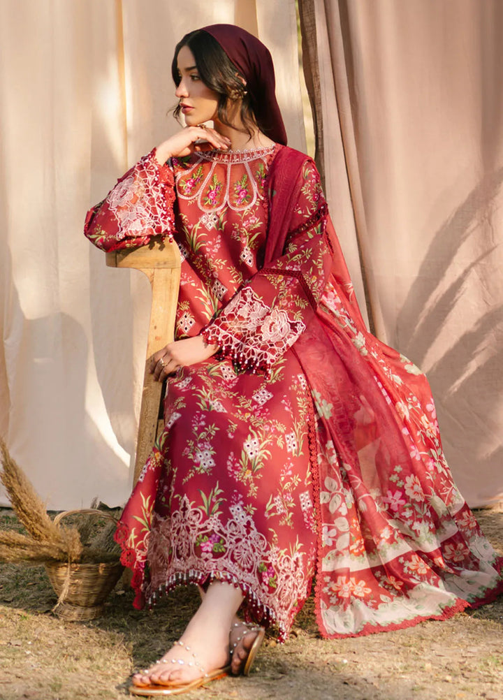 Ivy Bloom by Parishay Embroidered Lawn Suit Unstitched 3 Piece PR25IB IVY-02 - Summer Collection