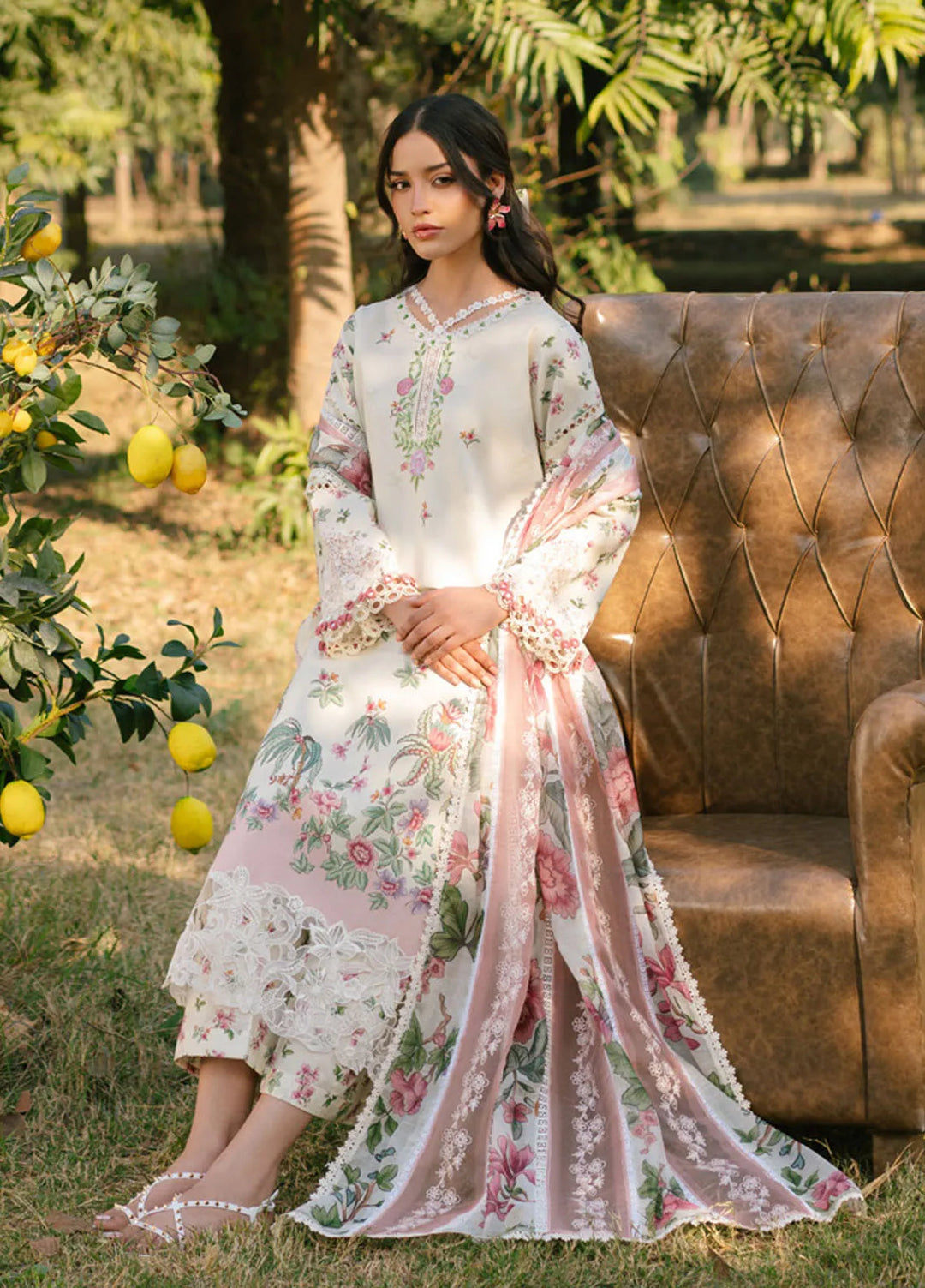 Ivy Bloom by Parishay Embroidered Lawn Suit Unstitched 3 Piece PR25IB IVY-05 - Summer Collection