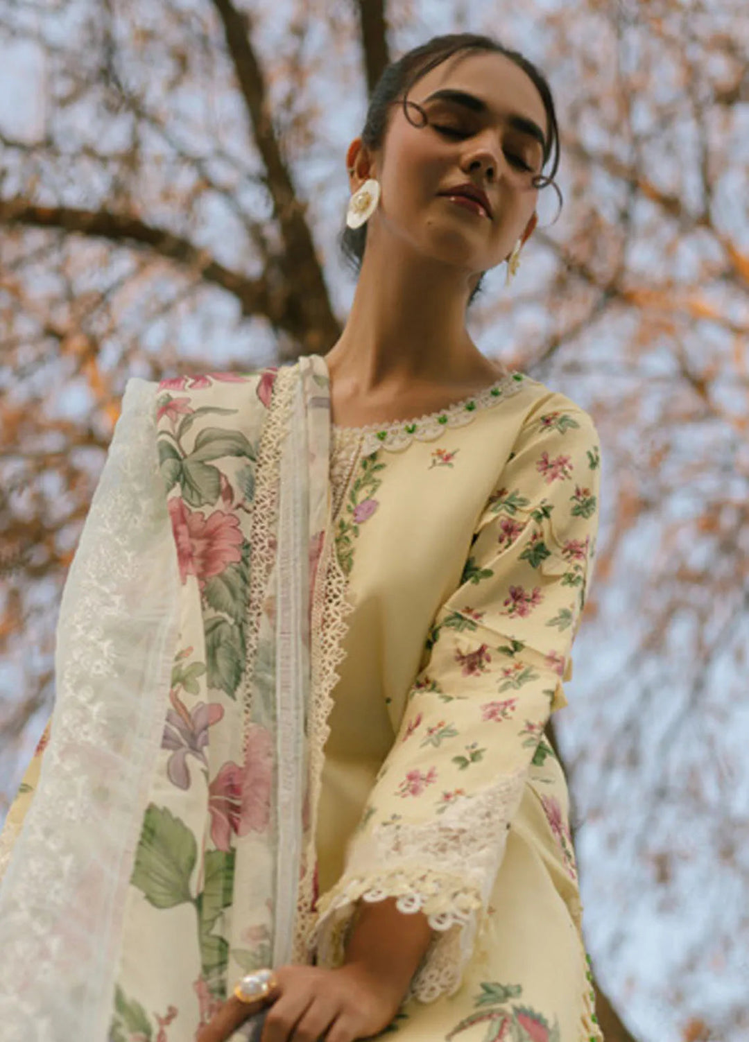 Ivy Bloom by Parishay Embroidered Lawn Suit Unstitched 3 Piece PR25IB IVY-06 - Summer Collection