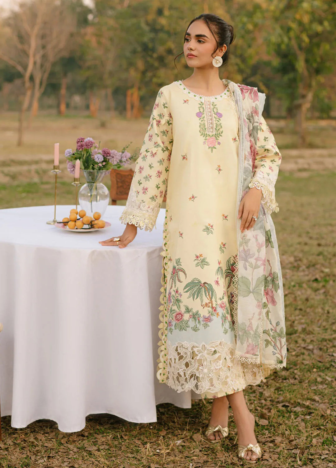 Ivy Bloom by Parishay Embroidered Lawn Suit Unstitched 3 Piece PR25IB IVY-06 - Summer Collection