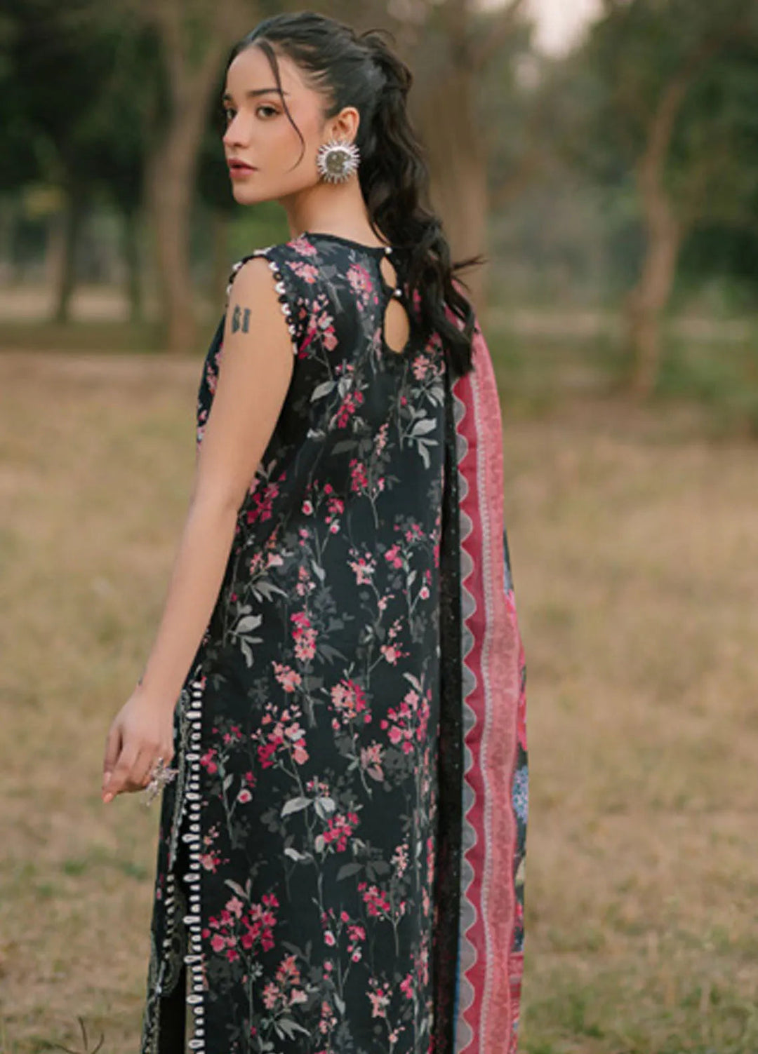 Ivy Bloom by Parishay Embroidered Lawn Suit Unstitched 3 Piece PR25IB IVY-08 - Summer Collection