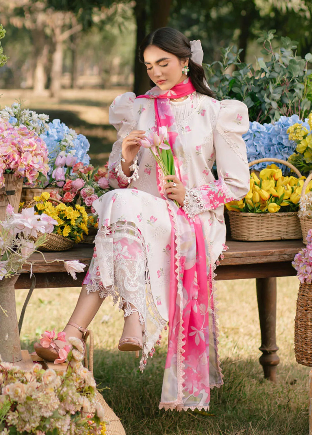 Ivy Bloom by Parishay Embroidered Lawn Suit Unstitched 3 Piece PR25IB IVY-09 - Summer Collection