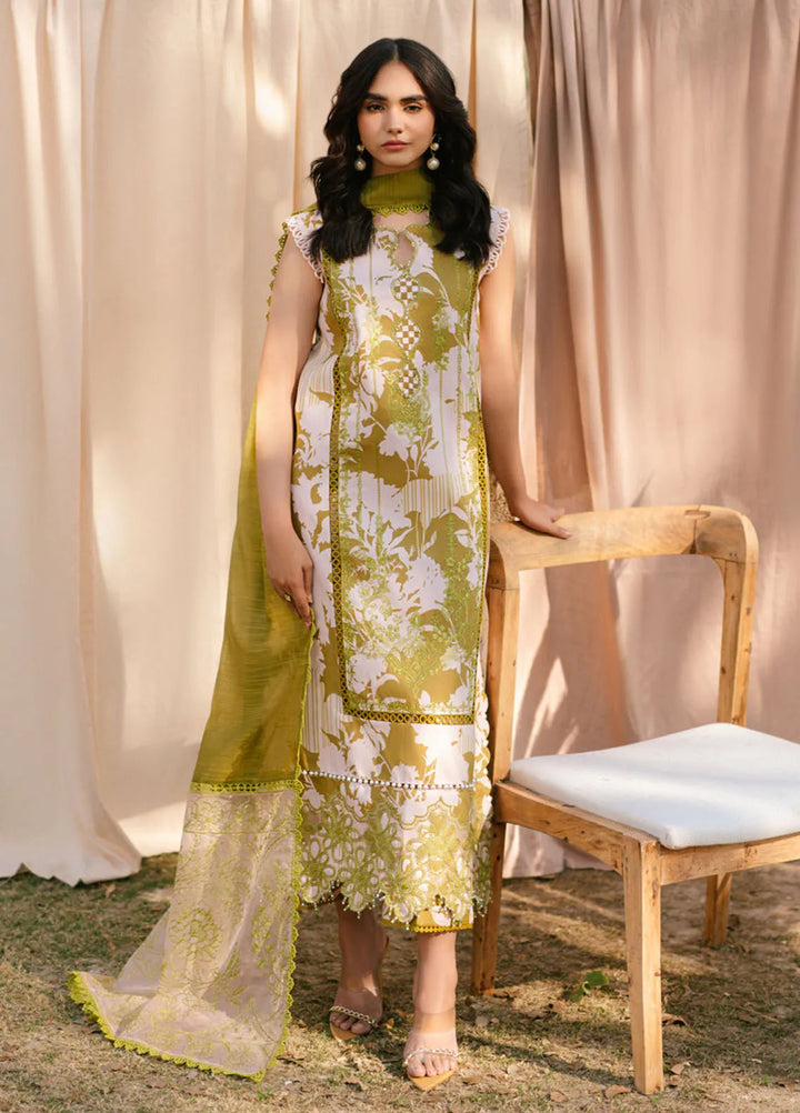 Ivy Bloom by Parishay Embroidered Lawn Suit Unstitched 3 Piece PR25IB IVY-12 - Summer Collection