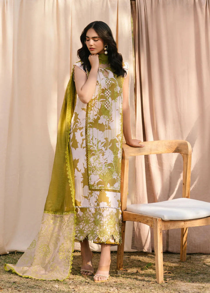Ivy Bloom by Parishay Embroidered Lawn Suit Unstitched 3 Piece PR25IB IVY-12 - Summer Collection