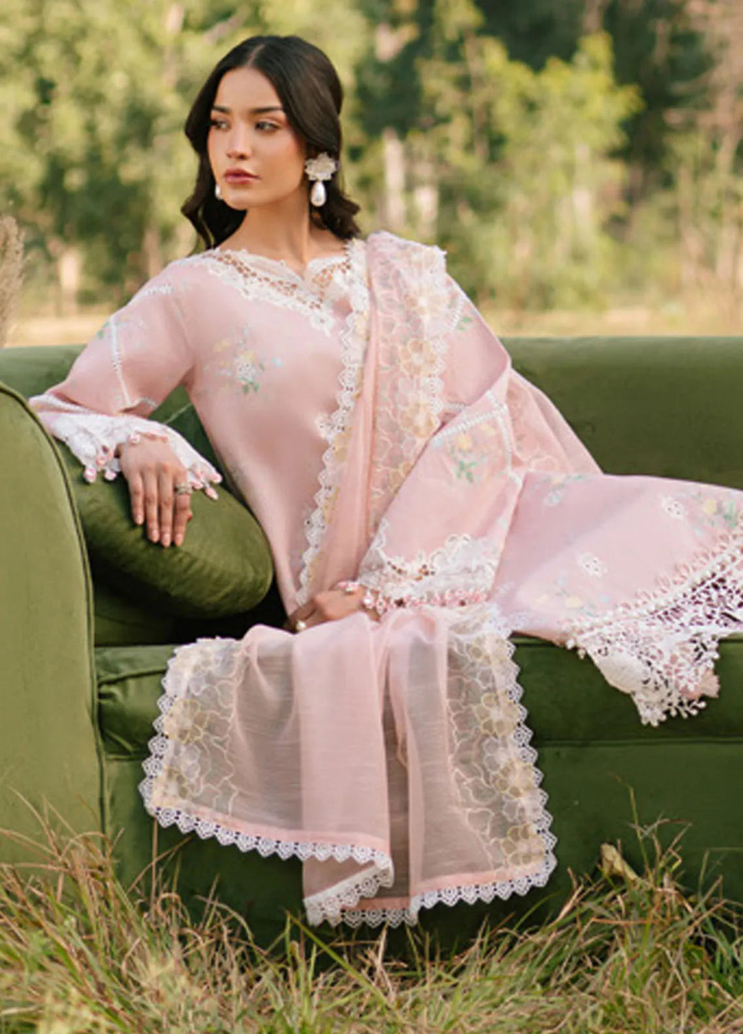 Ivy Bloom by Parishay Embroidered Lawn Suit Unstitched 3 Piece PR25IB IVY-14 - Summer Collection