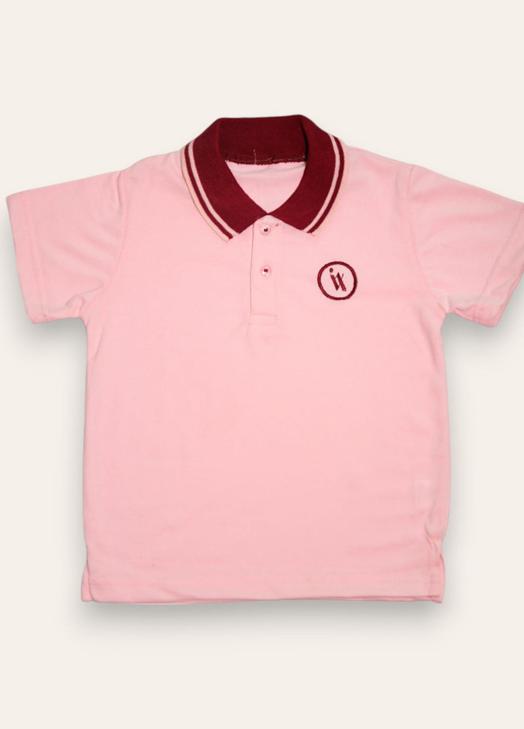 Ixample Pret Embroidered Pique 1 Piece Pink IX Polo