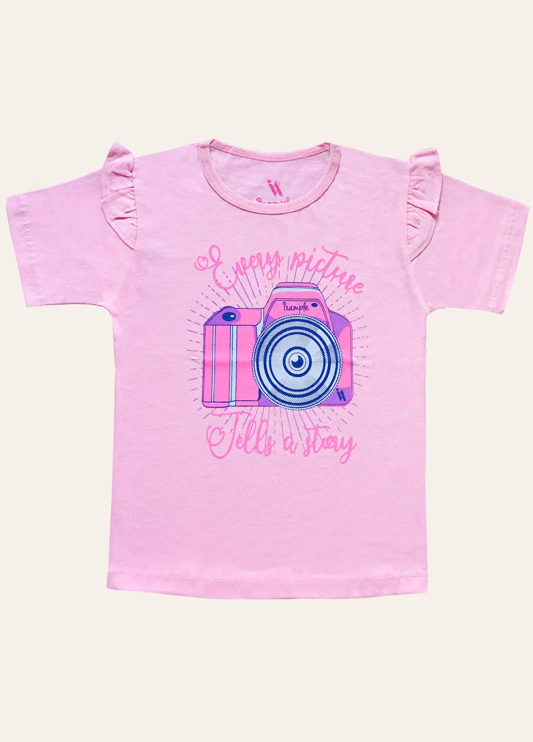 Ixample Pret Printed Cotton Jersey Camera Graphic Tee
