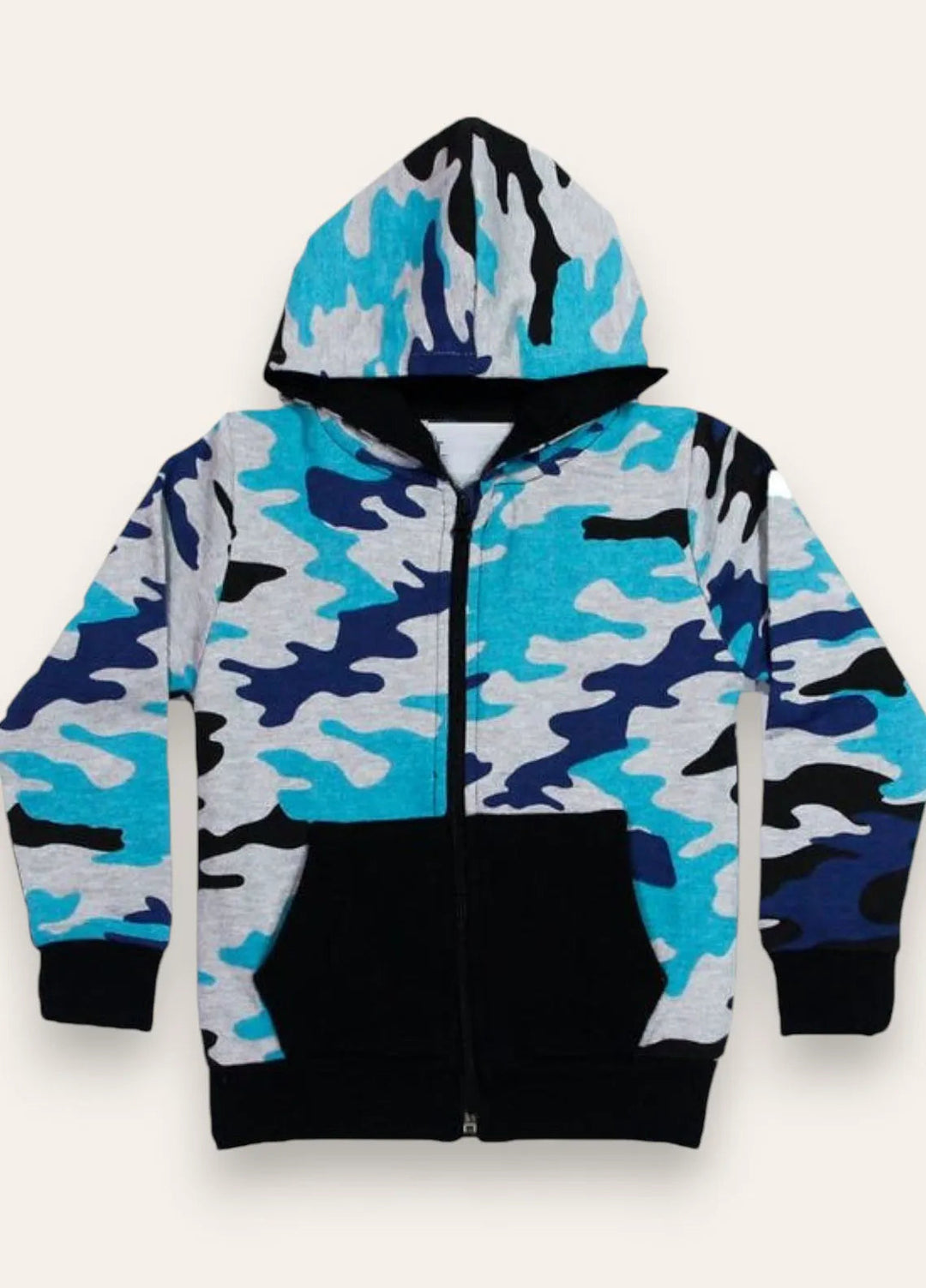 Ixample Pret Printed Terry 1 Piece Camo Printed Zipper Hoody