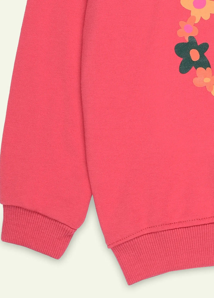 Ixample Printed French Terry Sweatshirt Coral