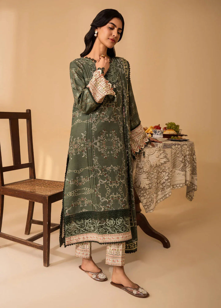 Izabel by Aabyaan Embroidered Linen Suit Unstitched 3 Piece AZ-03 Amara - Winter Collection
