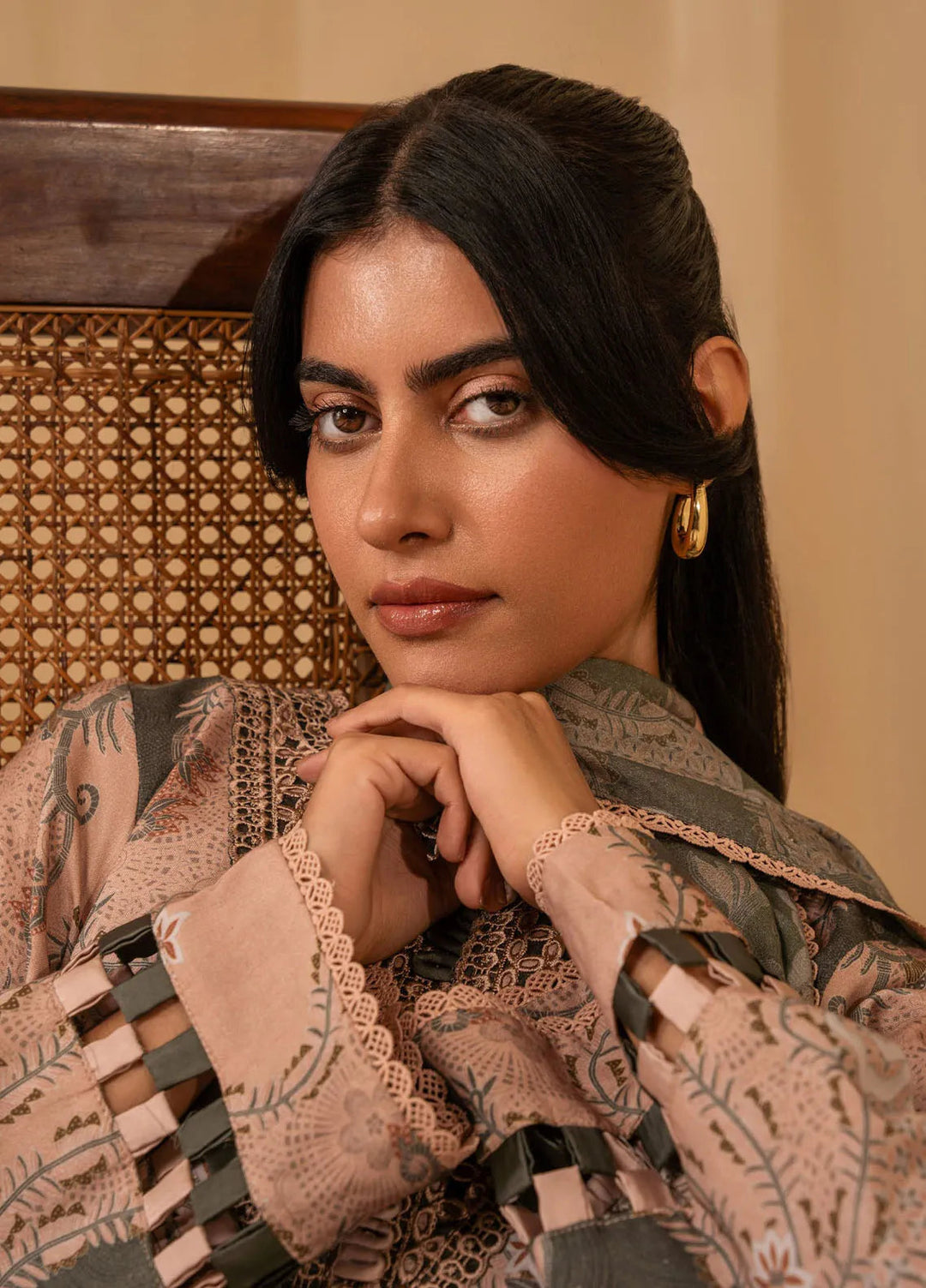 Izabel by Aabyaan Embroidered Linen Suit Unstitched 3 Piece AZ-06 Zara - Winter Collection