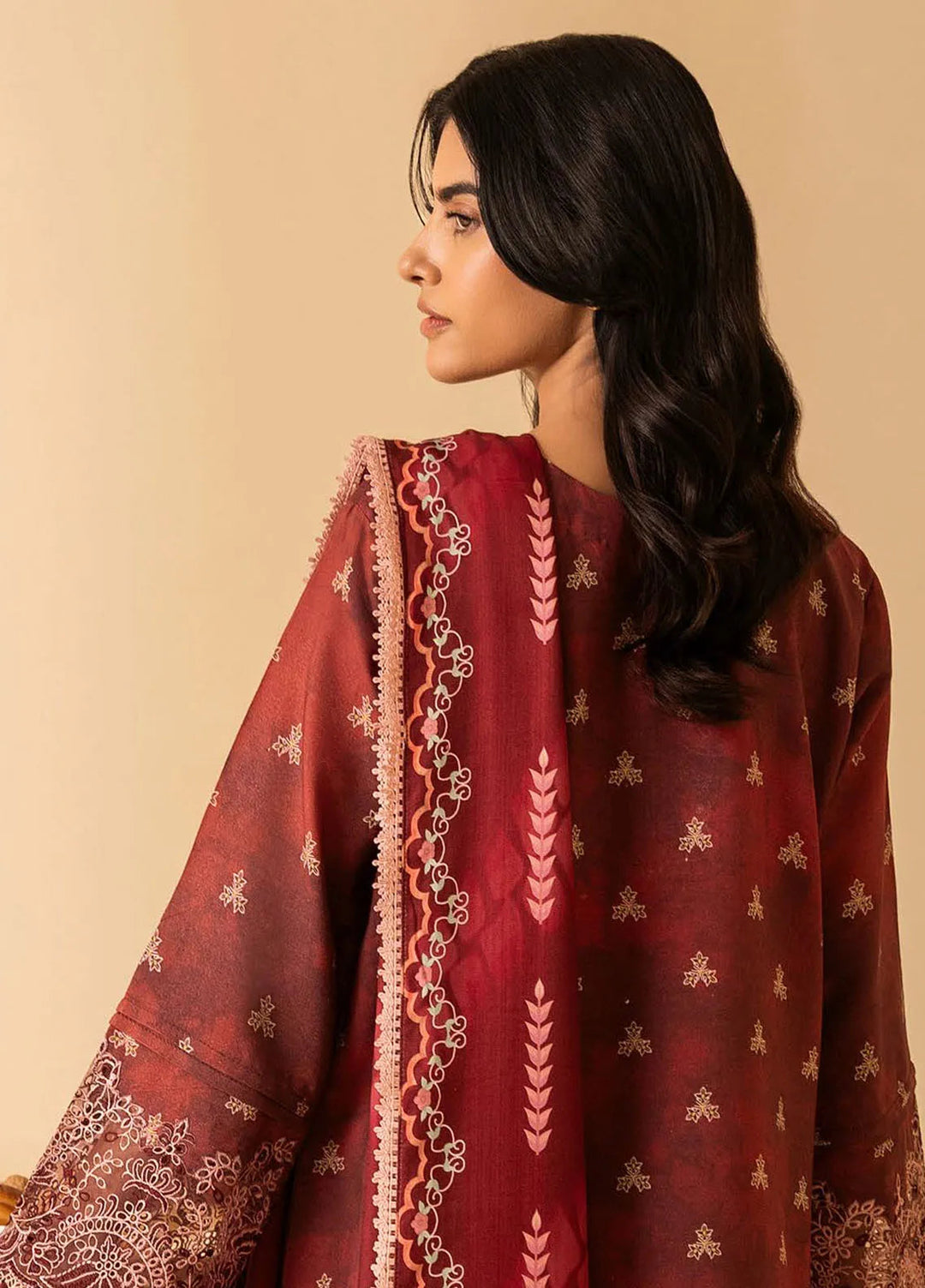 Izabel by Aabyaan Embroidered Linen Suit Unstitched 3 Piece AZ-09 Tahlia - Winter Collection