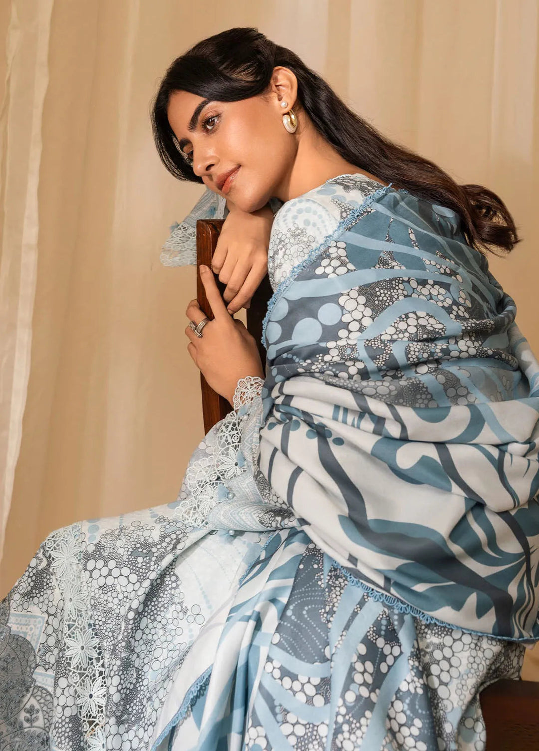 Izabel by Aabyaan Embroidered Linen Suit Unstitched 3 Piece AZ-10 Elina - Winter Collection