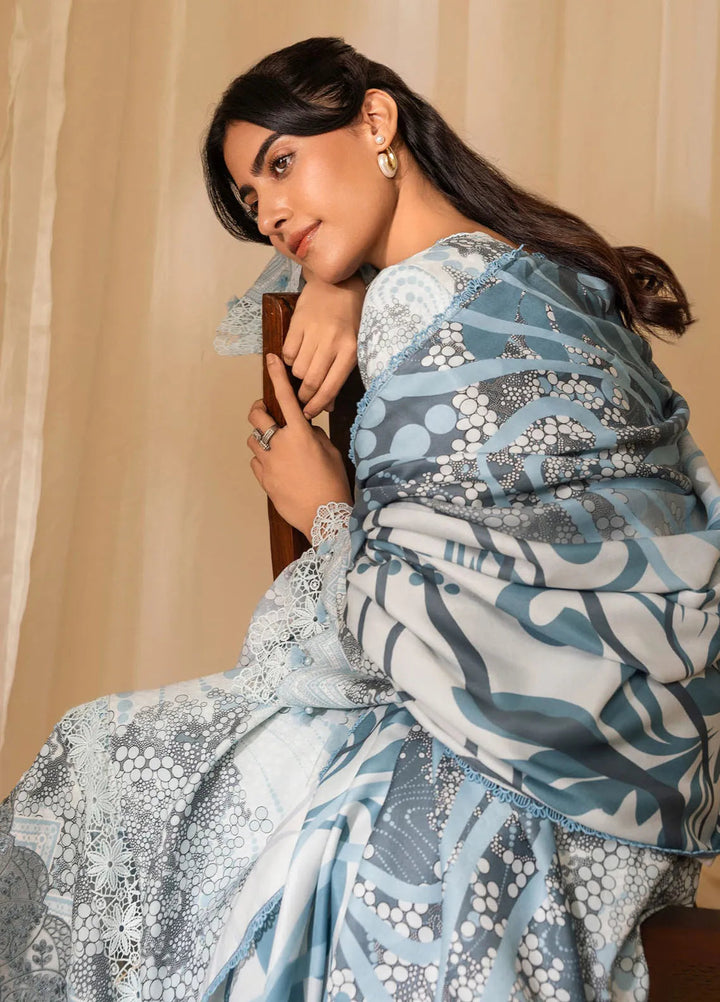 Izabel by Aabyaan Embroidered Linen Suit Unstitched 3 Piece AZ-10 Elina - Winter Collection