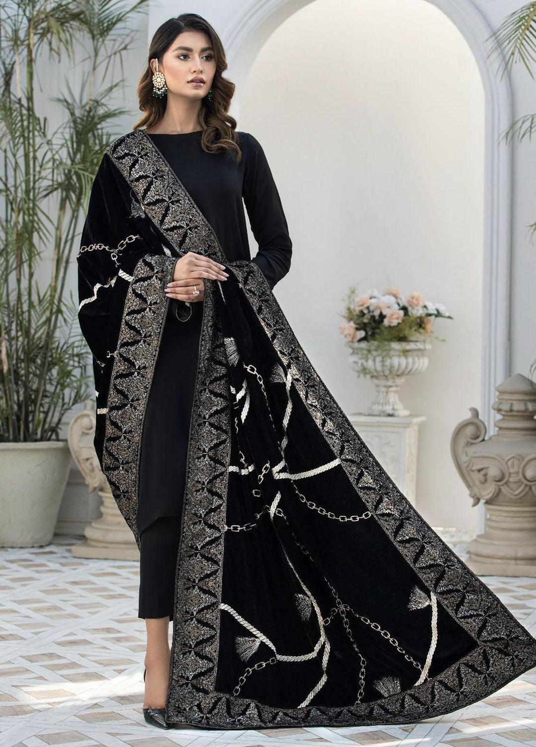 Resham Ghar  Velvet  Shawls RGVS-01 - Winter Shawls