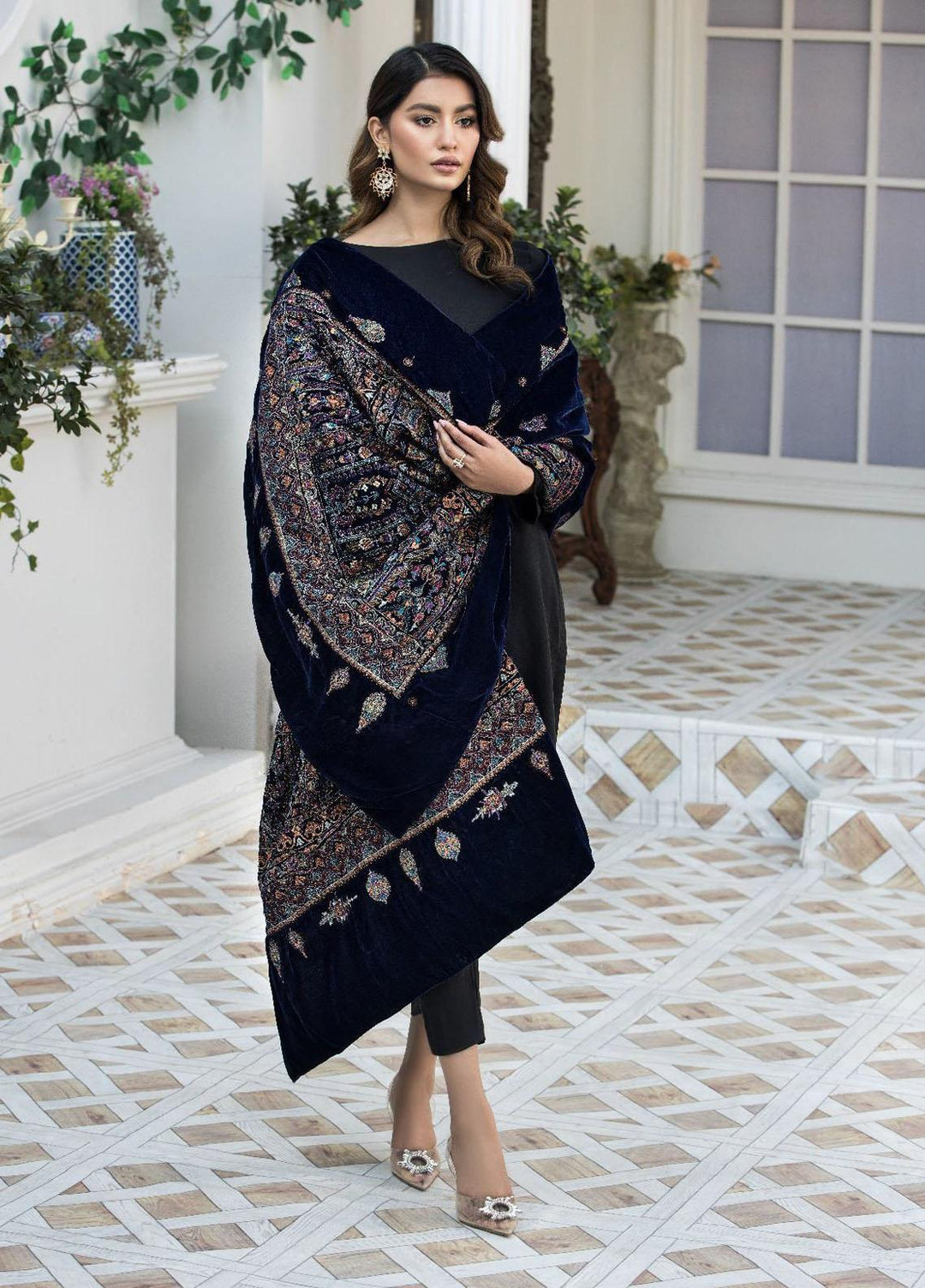 Resham Ghar  Velvet  Shawls RGVS-03 - Winter Shawls