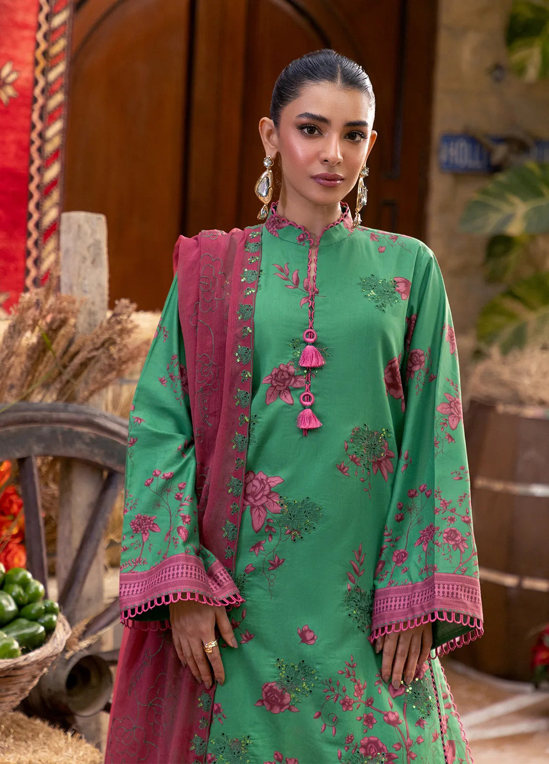 Izel by Salitex Embroidered Cambric Suits Unstitched 3 Piece SUNW6PE005UT - Fall Collection