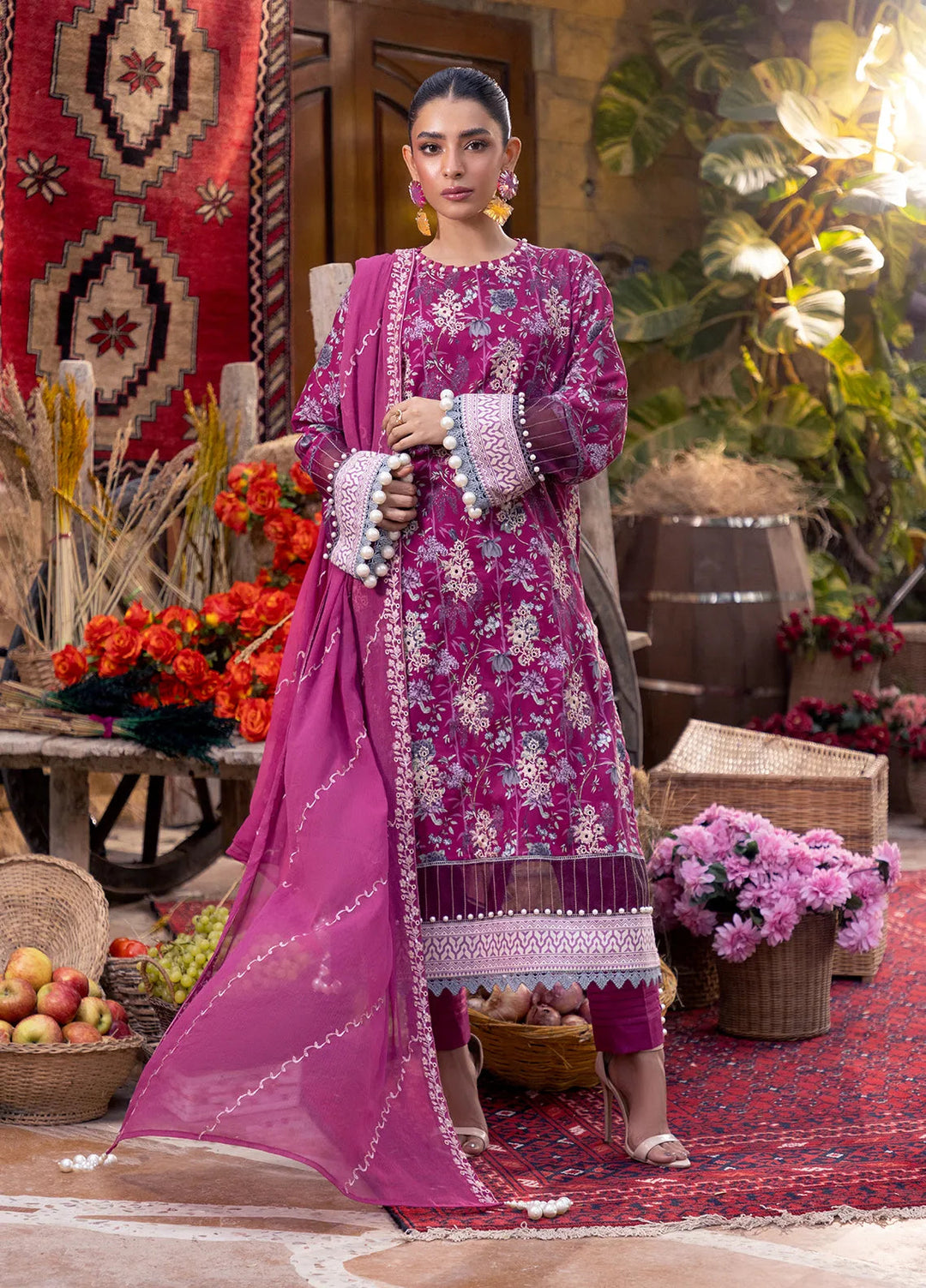 Izel by Salitex Embroidered Cambric Suits Unstitched 3 Piece SUNW6PE011UT - Fall Collection