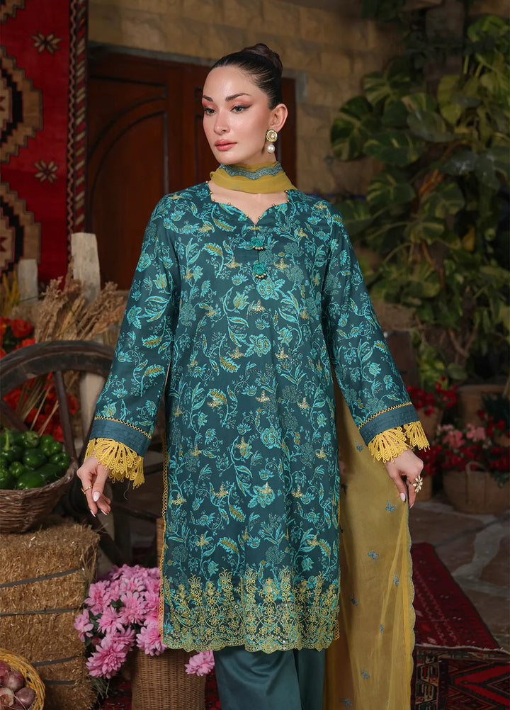 Izel by Salitex Embroidered Cambric Suits Unstitched 3 Piece SUNW6PE012UT - Fall Collection