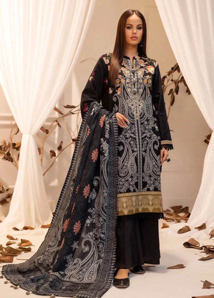 Izel by Salitex Embroidered Khaddar Suit Unstitched 3 Piece SUN24IZ SUNW6PE018UT - Winter Collection
