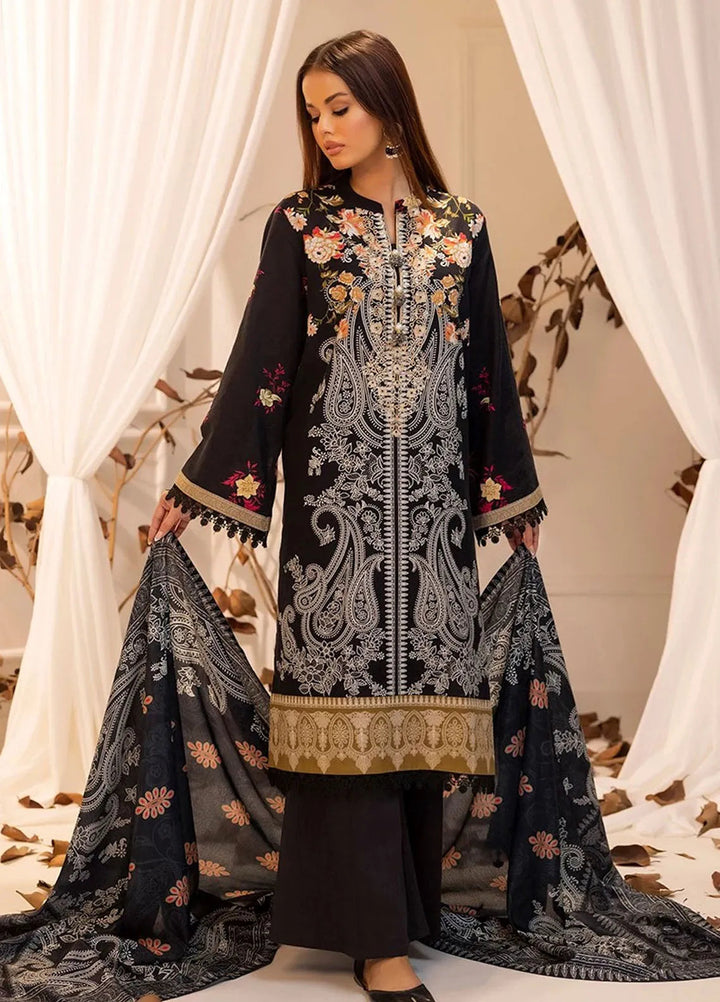 Izel by Salitex Embroidered Khaddar Suit Unstitched 3 Piece SUN24IZ SUNW6PE018UT - Winter Collection