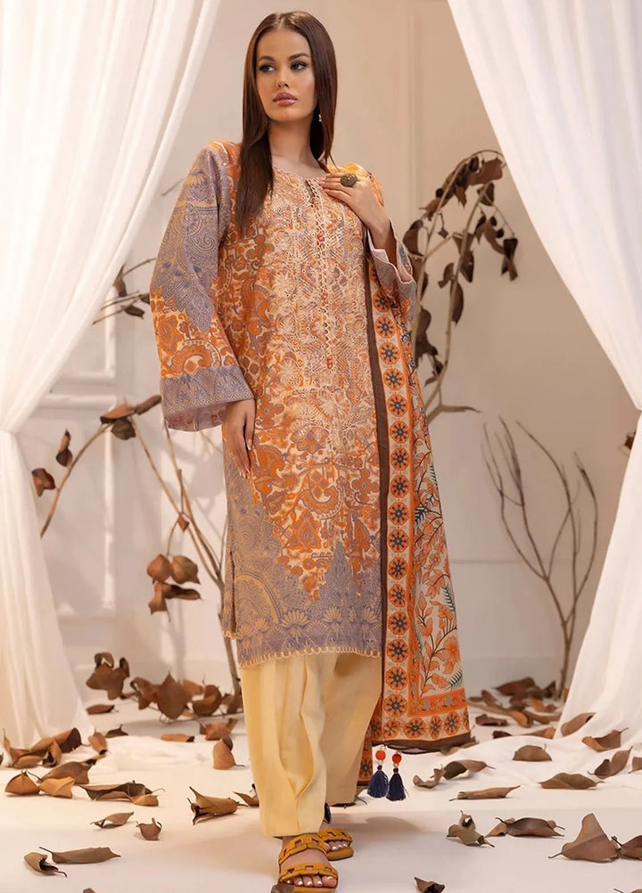 Izel by Salitex Embroidered Khaddar Suit Unstitched 3 Piece SUN24IZ SUNW6PE024UT - Winter Collection